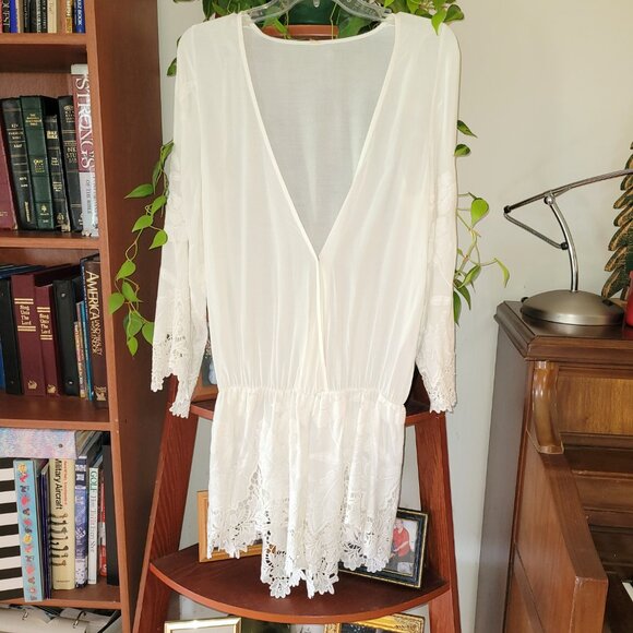 Beach Bunny X Revolve  Lover Letter Crochet Lace Romper - Picture 8 of 13